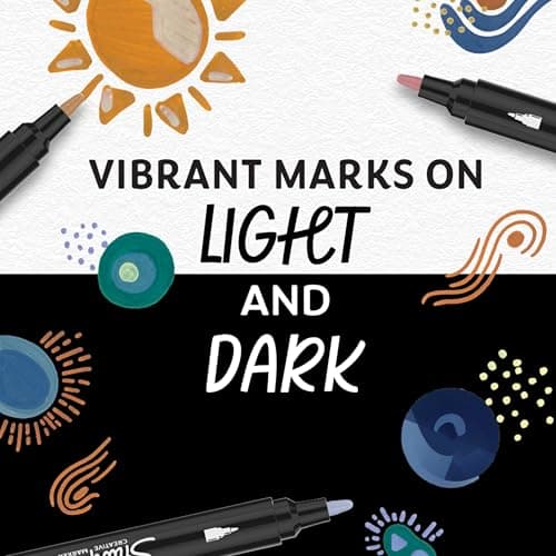 Sharpie Creative Markers, Warm Tones, Water-Based Acrylic Markers, Fine Tip, 12 Count thumbnail 5