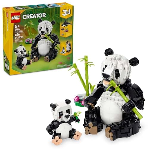 LEGO Creator 3 en 1 Familia de Pandas Animales Salvajes - Kit de Construcción 31165