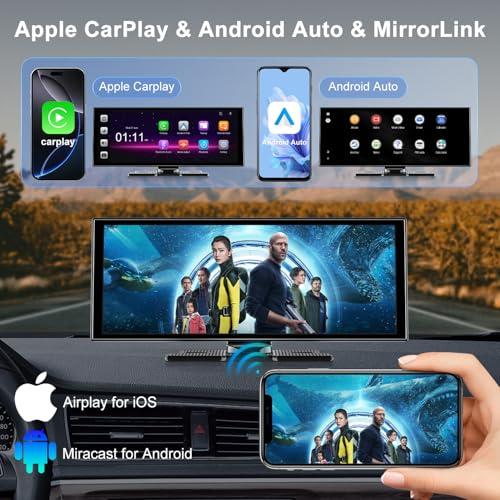 [11" Fully Laminated 60fps Touchscreen] -Accfly Wireless car Play Screen for Apple carplay &Android Auto, OTA Updates -HD Front Dashcam & Backup Camera, Car Stereo Radio/GPS Naviga thumbnail 6