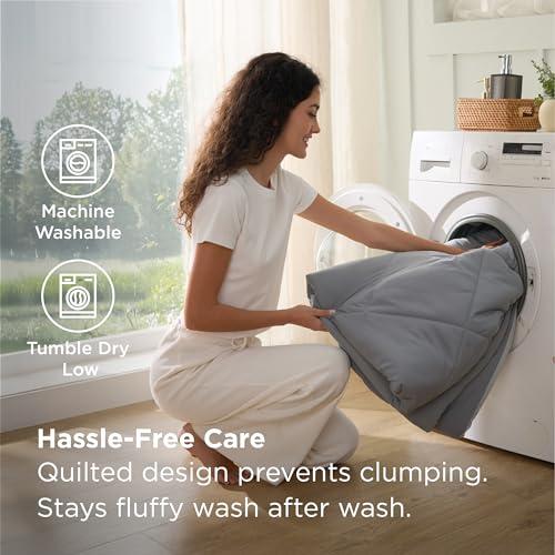 Set de Edredón Queen Bedsure 7 Piezas Reversible Gris - Cama en una Bolsa