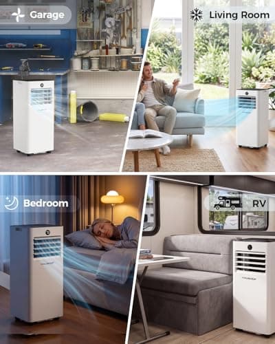 HAUSHOF Portable Air Conditioner, 10000 BTU Portable AC Unit with Cool, Fan, Dry & Sleep Mode for Rooms up to 450 sq.ft, Remote Control, 24H Timer, Window Kit & Exhaust Hose Sleeve thumbnail 8