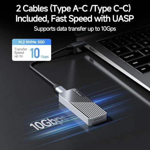 Gabinete SSD M.2 NVMe/SATA fanxiang con Ventilador, USB 3.2 Gen 2 (10Gbps)