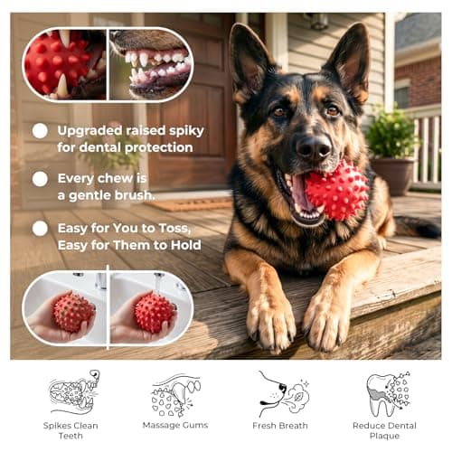 Miniatura de Pelota Chirriante Duradera Apasiri 3.5'' para Perros Mordedores Agresivos 5