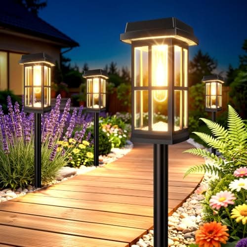Set de 8 Luces Solares Ahaorigin para Exterior con 2 Modos de Iluminación