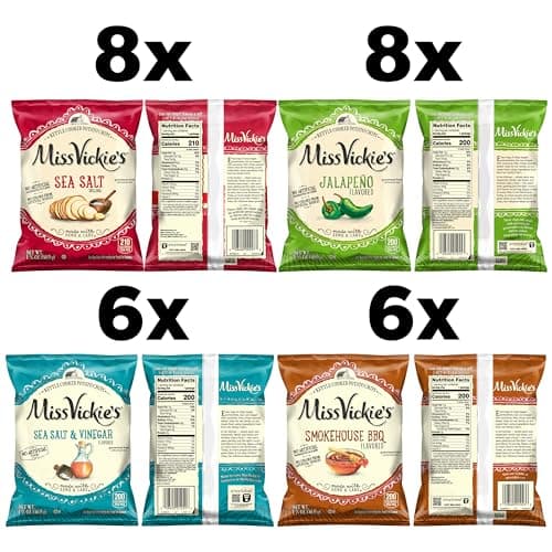 Miss Vickie's Kettle Cooked Potato Chips, Variety Pack, 1.375 Ounce (Pack of 28) thumbnail 3