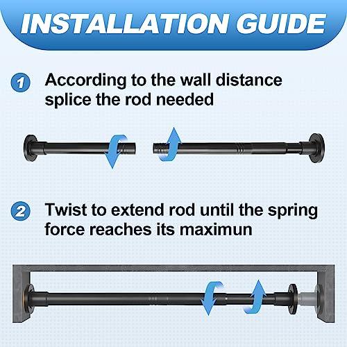 Barra de Tensión CorkLatta Negra para Cortina de Baño