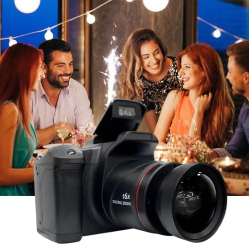HD 720P Digital Camera with Wide-Angle Lens Small Cameras for Photography | Shakeproof Vlogging Camera Support 16x Digital Zoom Cool Gifts for Beginners Photography Lover Friends Family thumbnail 9