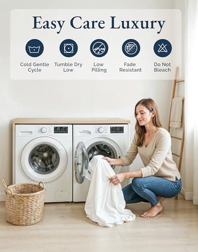LANE LINEN Eco Friendly 100% Organic Cotton Queen Sheet Set, Soft & Comfy Fully Elasticized 15" Deep Pocket Bed Sheets, Low Pill Naturally Cooling Machine Wash Sábanas Queen- White