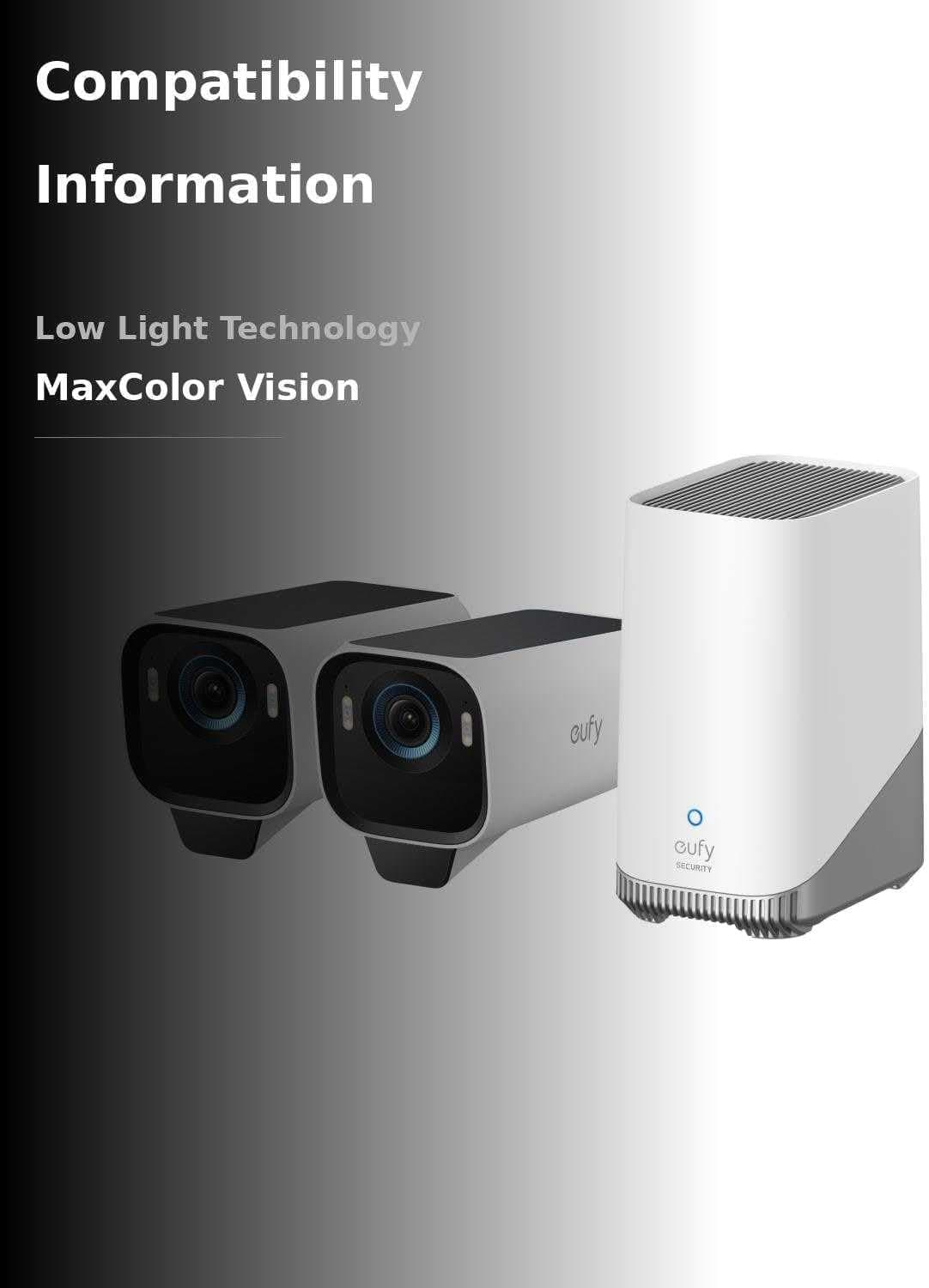 eufy Security eufyCam S3 Pro 2-Cam Kit, Solar Camera Outdoor Wireless, MaxColor Night Vision, 4K Security Camera with Solar Panel, Face Recognition AI