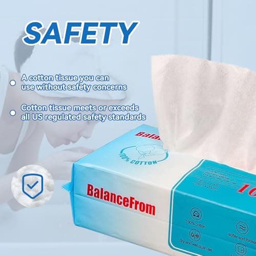 Elevon Multi-Purpose 100% Unscented Cotton Tissue Soft Dry Facial Cotton Wipes for Sensitive Skin, , White (Pack of 18) thumbnail 5