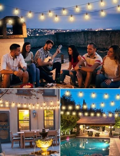 Brightever 25FT LED Outdoor String Lights for Patio Decor