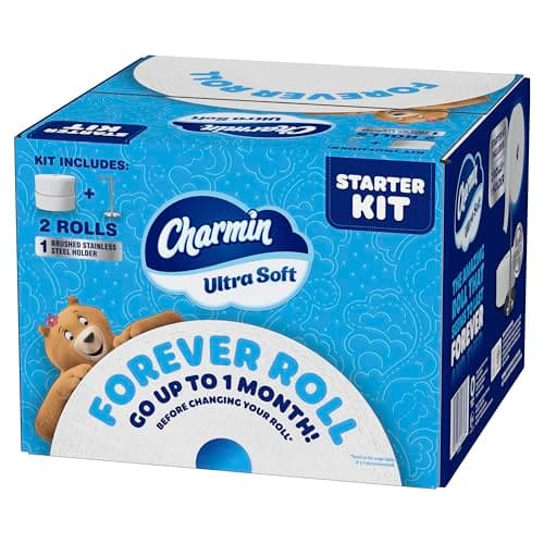 Charmin Toilet Paper Ultra Soft, Forever Roll Starter Kit, 1 Holder, 2 Rolls, 2-ply Bath Tissue thumbnail 16