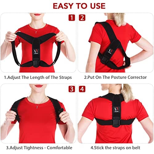 Schiara Posture Corrector for Men and Women, Comfortable Upper and Back Brace, Adjustable Back Support for Back, Shoulder and Neck thumbnail 4