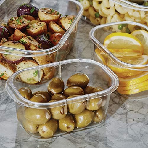 Rubbermaid Brilliance Food Storage Containers, Set of 5 (10 Pieces), BPA-Free, Leak-Proof, Clear thumbnail 4