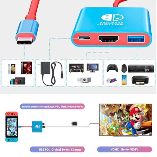 Adaptador Portátil HDMI para Nintendo Switch y Steam Deck (Tipo C, 4K/60Hz)