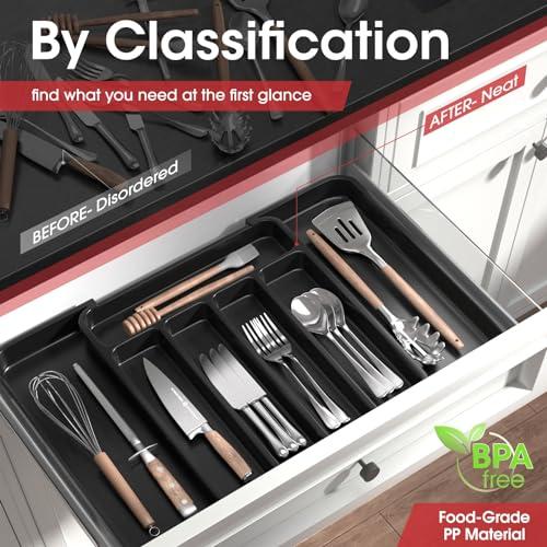 Miniatura de Organizador Expandible Aujen para Cajones de Cocina - Ajustable y Multiusos 2