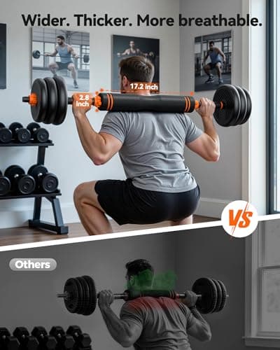 FEIERDUN Adjustable Dumbbells, 45lbs Free Weight Set with Connector, 4 in1 Dumbbells Set Used as Barbell, Kettlebells, Push up Stand, Fitness Exercises for Home Gym Suitable Men/Wo thumbnail 5