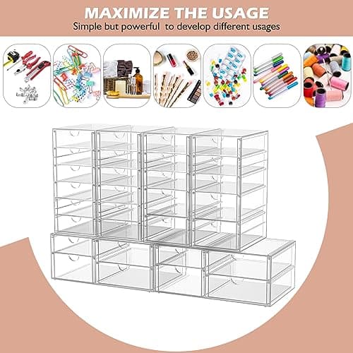 Miniatura de Organizador Acrílico caktraie con 22 Cajones (4 Paquetes) 5