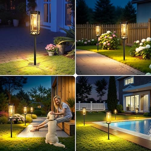 KOOPER Taller Solar Pathway Lights Outdoor, 8 Pack Upgraded Brighter Solar Garden Lights Solar Powered, Up To 15 Hours Outdoor Solar Lights for Yard Landscape Lighting Path Walkway thumbnail 8
