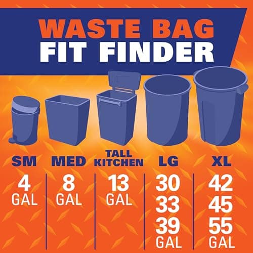 Hefty Ultra Strong 30 Gallon Trash Bags, Large Trash Bags 30 Gallon Size, Multipurpose, Break Resistant Drawstring Closure, Resists Leaks, Punctures, and Tears, Black, Fabuloso Sce thumbnail 8