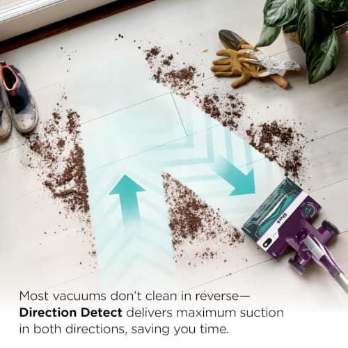 Shark PowerDetect Corded Stick Vacuum, HEPA, Pet Hair, Purple, HZ4001AMZ