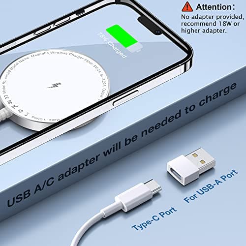 MagSafe Charger 2 Pack: Magnetic Wireless Charge iPhone 17-12 & AirPods thumbnail 6