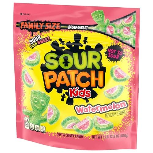 (S&S) SOUR PATCH KIDS Watermelon Soft & Chewy Gummy Candy, Family Size, 1.8 lb thumbnail 12