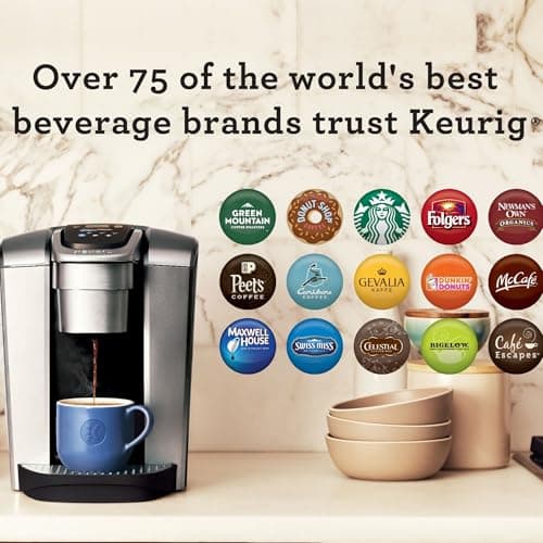 Cafetera Keurig K-Elite de Taza Única K-Cup (Plata Cepillada)