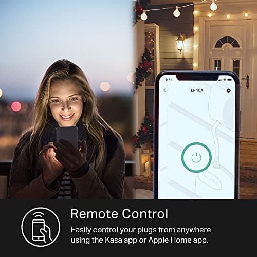 Kasa Apple HomeKit Outdoor Smart Plug, 2 Sockets, IP64 Weather Resistance for Outdoor String Lights, Compatible with Siri, Alexa & Google Home, Long Wi-Fi Range, 2.4G Wi-Fi Only, E thumbnail 7