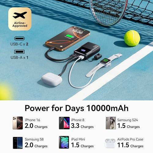 INIU Mini Portable Charger, Small 45W PD Power Bank, 10000mAh USB C in&Out Fast Charging Pocket Size Battery Pack, Travel Essentials Powerbank for iPhone 17 16 15 14 Pro Air, Xiaom thumbnail 6