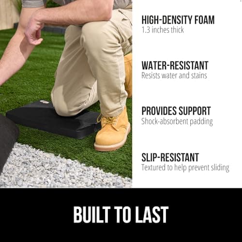 GORILLA GRIP® Extra Thick Patent Pending Supportive Foam Kneeling Pad, Large Cushion Knee Pads for Gardening, Baby Bath Time, Dirt and Water Resistant, Workout and Garden Supplies, thumbnail 2