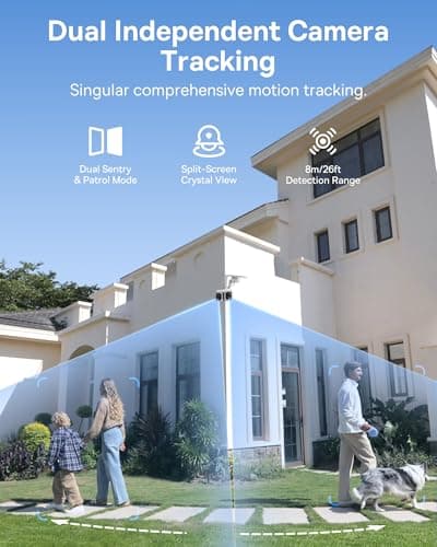 Miniatura de Cámara de Seguridad Solar Inalámbrica Baseus X1 Pro con Doble Rastreo 3K AI, Visión Nocturna a Color y Almacenamiento Local 3