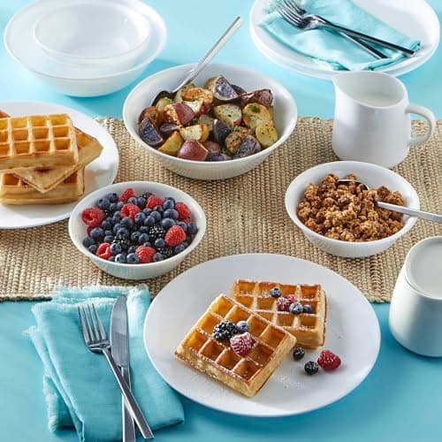 Corelle Vitrelle 6-Piece Soup/Cereal Bowl Set Triple Layer Glass and Chip Resistant, 18-Oz Lightweight Round Bowls, Winter Frost White thumbnail 2