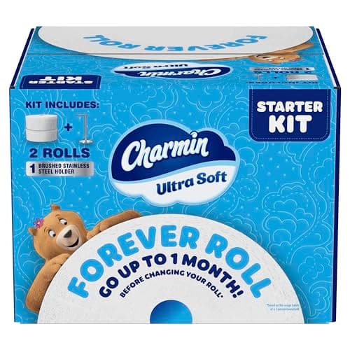 Charmin Toilet Paper Ultra Soft, Forever Roll Starter Kit, 1 Holder, 2 Rolls, 2-ply Bath Tissue thumbnail 13
