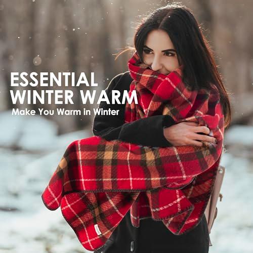 JOYPICKS Women's Long Knit Scarf Winter Chunky Scarfs Warm Big Wrap Thick Winter Fashion Scarves for Outdoor Men & Women thumbnail 6