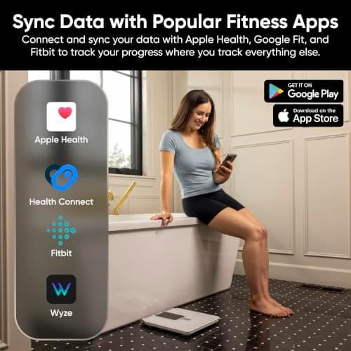 Báscula Inteligente Wyze BodyScan con Mango, Bluetooth, 400 lbs, Negro