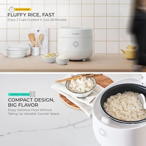 CUCKOO Micom Fuzzy Logic Rice Cooker, 6-Cup Cooked, White, CR-0375FW thumbnail 7