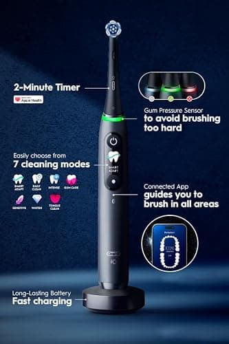 Miniatura de Cepillo Eléctrico Recargable Oral-B iO9 Genius, Pantalla, 7 Modos, Estuche, 4 Cabezales 28
