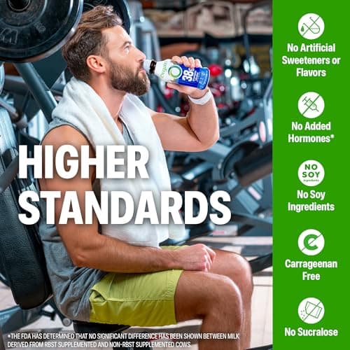 Miniatura de Batido Orgain Proteína Grass-Fed 38g, 6g BCAAs, Chocolate (12p). Listo para Beber, Keto y Sin Gluten. 5