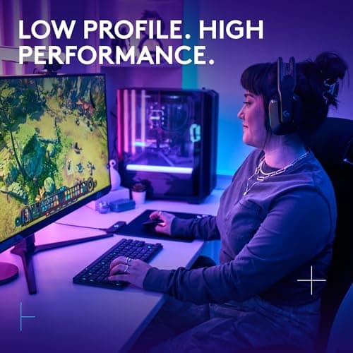 Logitech G515 Lightspeed TKL Low Profile Wireless Gaming Keyboard, LIGHTSYNC RGB, Thin Tenkeyless Design, PBT Keycaps, Tactile (Brown) Mechanical Switches - Black