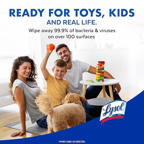 LYSOL Disinfecting Wipes, All Purpose Cleaner, Multi-Surface Antibacterial Cleaning Wipes, Household Cleaning Supplies, Dorm Essentials, Lemon & Lime Blossom Scent, 80 ct. (4 Pack) thumbnail 10