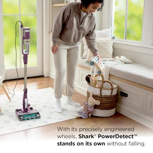 Shark PowerDetect Corded Stick Vacuum, HEPA, Pet Hair, Purple, HZ4001AMZ