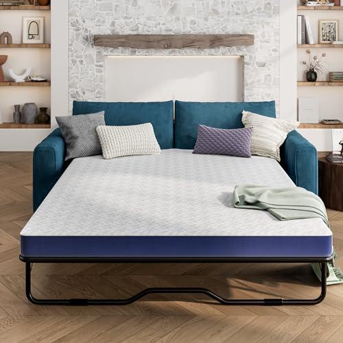 Colchón Wellynap Gel Memory Foam 4 Pulgadas para Sofá Cama Queen