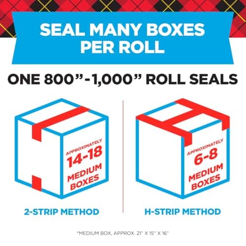 Scotch Heavy Duty Packing Tape, 1.88 in x 800 in, 6 Rolls thumbnail 3