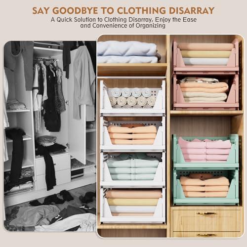 Miniatura de Paquete de 5 Cestas Organizadoras Apilables y Plegables SNSLXH 8