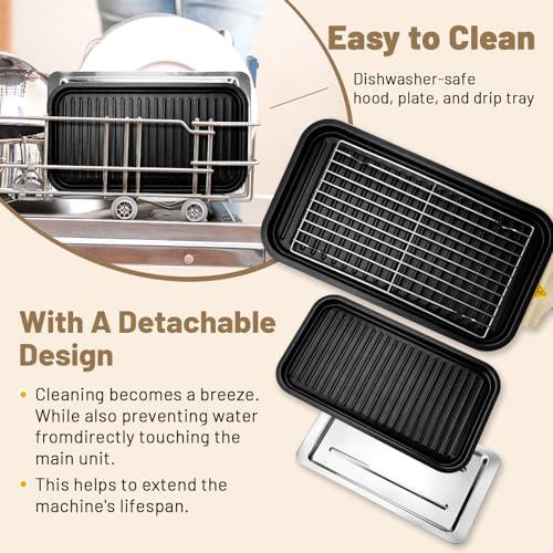 Miniatura de Parrilla Eléctrica Pukomc 2 en 1 Para Interiores 7