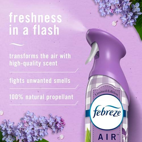 Febreze Air Mist Air Freshener Spray, Odor-Fighting Room Spray, Air Fresheners for Home and Bathroom and Kitchen, Aerosol Can, Southen Lilac Mornings Scent, Purple, 8.8oz (Pack of  thumbnail 2