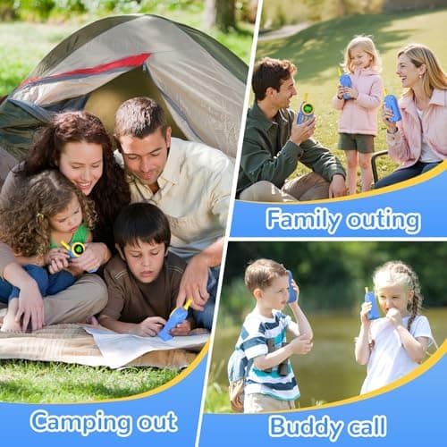 Ptnerbeh Walkie Talkies for Kids Toys: Toys for 3-12 Year Old Boys Girls - 22 Channels 2 Way Radio Toy with Backlit LCD Flashlight - 3 Miles Range for Outside/Camping/Hiking (2-Pac thumbnail 5