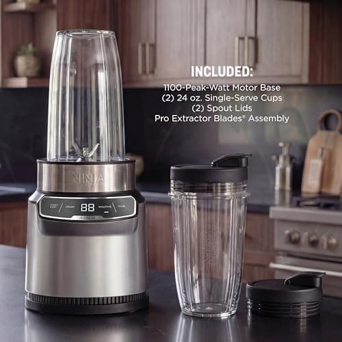 Ninja Nutri-Blender Pro with Auto iQ, 1100PW, (2) 24oz Cups, BN401