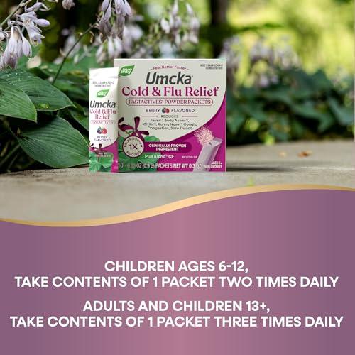 Miniatura de Nature's Way Alivio Rápido Resfriado y Gripe FastActives Umcka, Homeopático, 10 Sobres 6